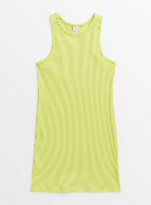 Lime Green Ribbed Jersey Dress 9 years